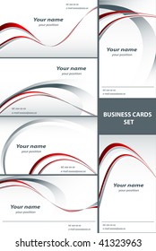 set of templates for business cards. Elements for design