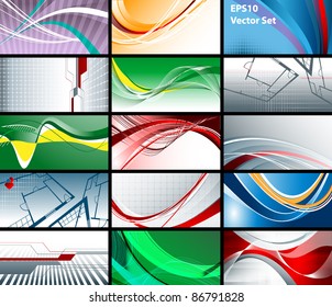 set of templates for business cards. Elements for design. Eps10