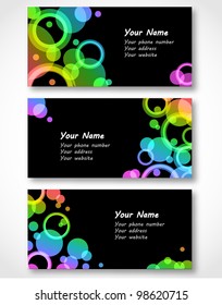 Set of templates for business cards. Vector illustration. Eps10.