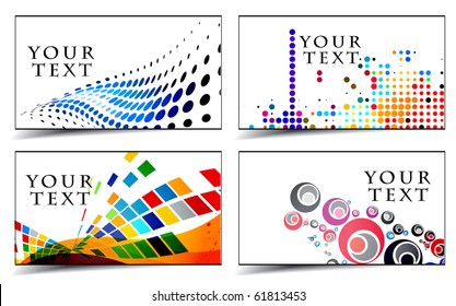 set of templates for business & gift cards. Elements for design.