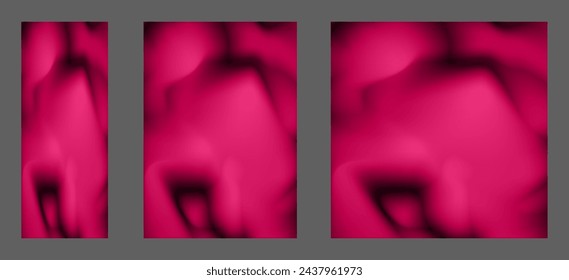 A set of templates with a colorful background. Colorful gradient with blur. The effect of liquid art and smooth flow of color
