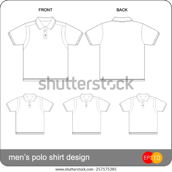 Set Templates Coloring Polo Shirts Men Stock Vector (Royalty Free ...