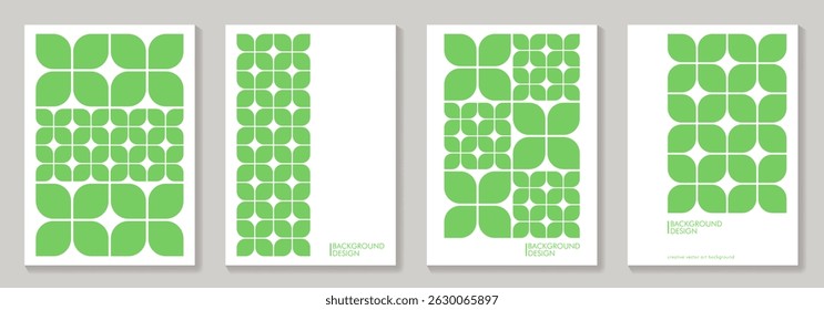 Set of templates covers on the theme of nature, environment and organic products. Green vector pattern illustrations for cover design, social media, poster, flyer, cards, catalog, brochure, ads.