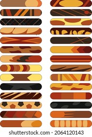 A set of templates for decorating postcards, banners.Geometric shapes