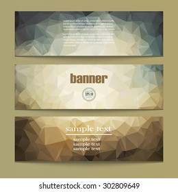Set of templates for design of vertical banners, covers, posters, web pages in geometric graphic style. Abstract modern polygonal backgrounds. Vector illustration EPS10