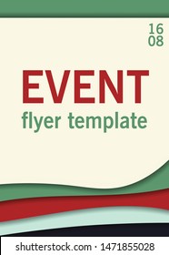 Set of templates for flyers, announcements, banners with minimalisic design