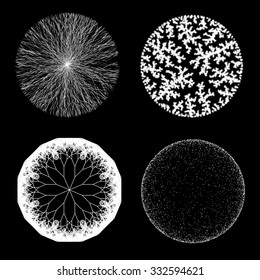 Set of   templates  with globes for design project - vector illustration 