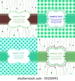 set of templates for greeting card