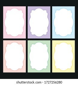 Un conjunto de plantillas para invitaciones. Se puede usar para la ducha de bebé, la boda, la tarjeta de invitación de cumpleaños