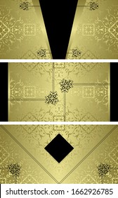 Set of templates for invitations. Vintage luxury decoration     