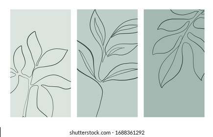 Establezca plantillas con hojas. Rama gráfica. Diseñar texturas para los medios sociales. 