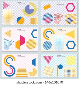 Set of templates with minimal design. Cool geometric backgrounds for your design. Applicable for Banners, Placards, Posters, Book, Flyers, cards.