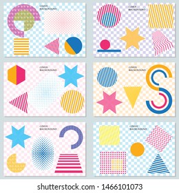 Set of templates with minimal design. Cool geometric backgrounds for your design. Applicable for Banners, Placards, Posters, Book, Flyers, cards.