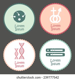 Set of templates for pregnancy logos