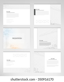 set templates for presentation slides. Graphic design of Construction site