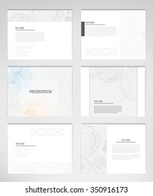 set templates for presentation slides. Graphic design of technology 