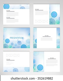 set templates for presentation slides. Graphic design of molecule structure