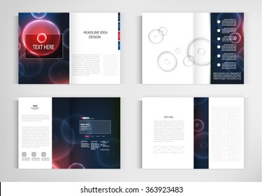 set templates for presentation slides. Graphic design of molecule structure