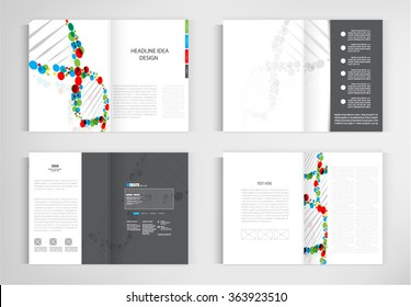 Sie können Vorlagen für Präsentationsfolien festlegen. Grafische Gestaltung der Molekülstruktur