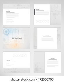 set templates for presentation slides. Graphic design of circuit board technology background vector design.