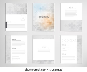 set templates for presentation slides. Graphic design of medical background vector design.