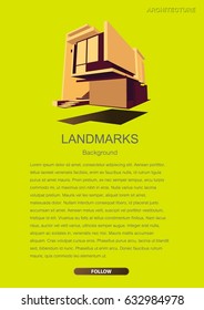 set templates for presentation slides. Graphic design of architectural background