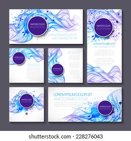 Set of templates for print or web design