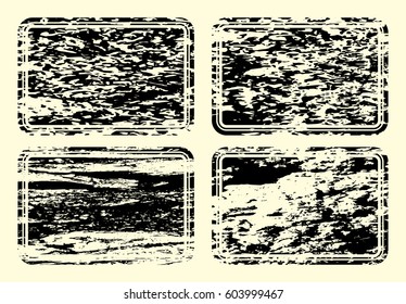Set of templates of rectangle retro vintage grunge frames for greetings, promotion and price. Vector elements with scratched effect  for posters, sites, web, shops, websites, labels, design.