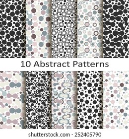 set of ten abstract patterns