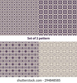 Set of ten Arabic patterns art mosaic islamic asian