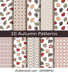 set of ten autumn patterns