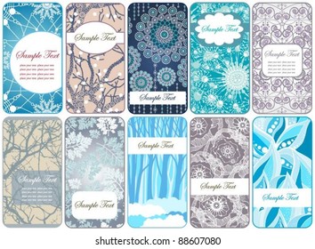 Set of ten beautiful  winter cards