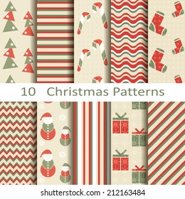 Set of ten Christmas patterns