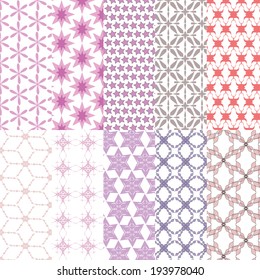 Set of ten colorful patterns background