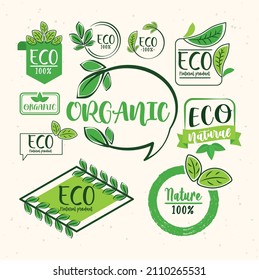 set of ten eco labels