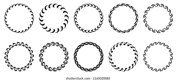 Set of ten elegant round frames for your design
