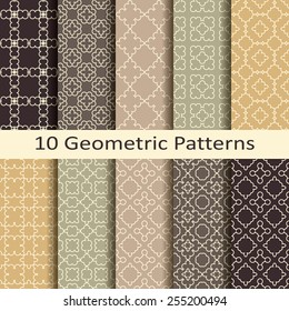 set of ten geometric patterns