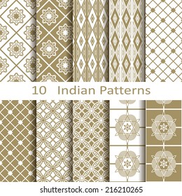 Set of ten Indian patterns