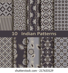 Set of ten Indian patterns