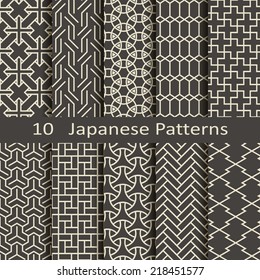 Set Of Ten Japanese Patterns