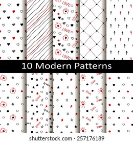 set of ten modern patterns