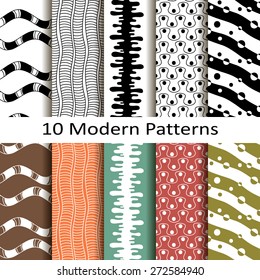 set of ten modern patterns