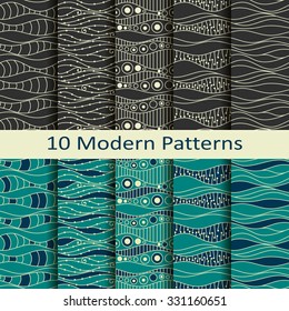 set of ten modern patterns