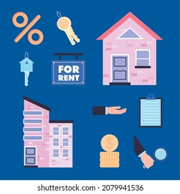 set of ten rent house items