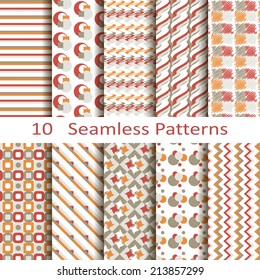 set of ten seamless patterns