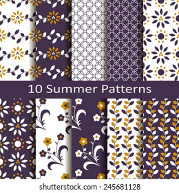 set of ten summer patterns