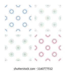 Set of ten vector patterns spirograph elements.