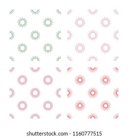 Set of ten vector patterns spirograph elements.