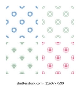 Set of ten vector patterns spirograph elements.