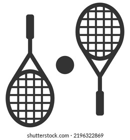 Set Tennis icon. Flat style vector illustration isolated on white background